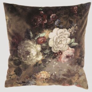 Cuscino floreale velluto con imbottitura 50x50cm