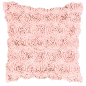Cuscino con rose (50%cotone 50% poliestere) rosa