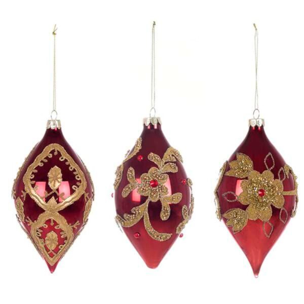 Decoro natalizio in vetro h16/h10 assortiti