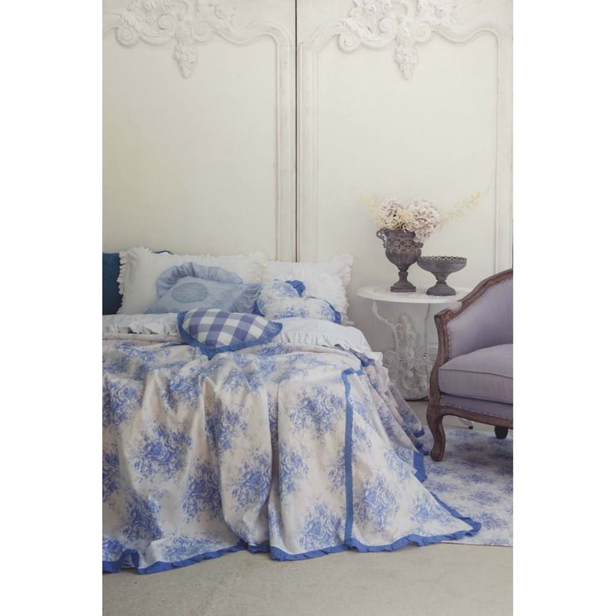 Cuscino floreale a cuore 50x40cm - immagine 2