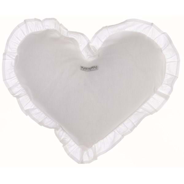 Cuscino Infinity a cuore bianco 45x35cm