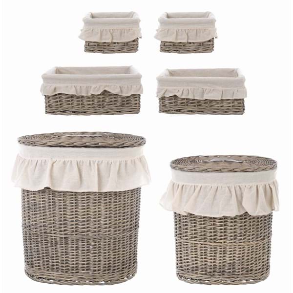 Cesta rettangolare in rattan 38x30x15cm - immagine 2