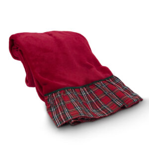 Plaid in pile rosso