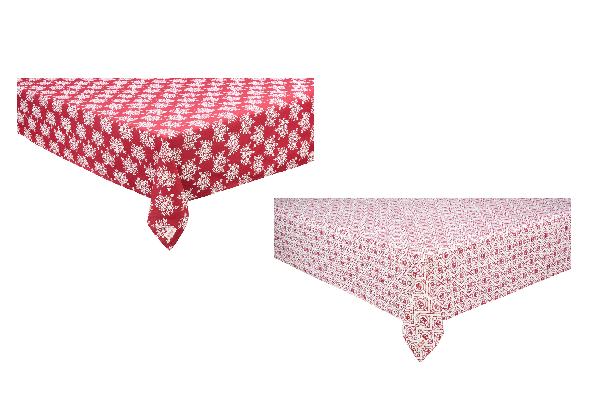 Tovaglia rossa floreale Nuvole di Stoffa 140x240cm - immagine 2